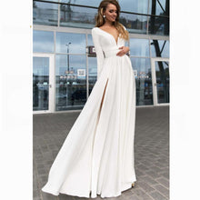 Load image into Gallery viewer, New Elegant Women Lace Chiffon Formal Wedding Bridesmaid Long Party Ball Prom Gown Dress Womens full Sleeve Long Dresses